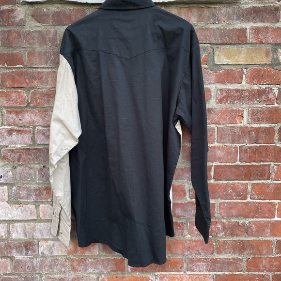 Wrangler Western Shirt Colorblocked Size XL Cotton Button Up - Picture 4 of 4